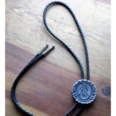Bolo Tie Billy The Kid Concho and Nickel Plated Tips.